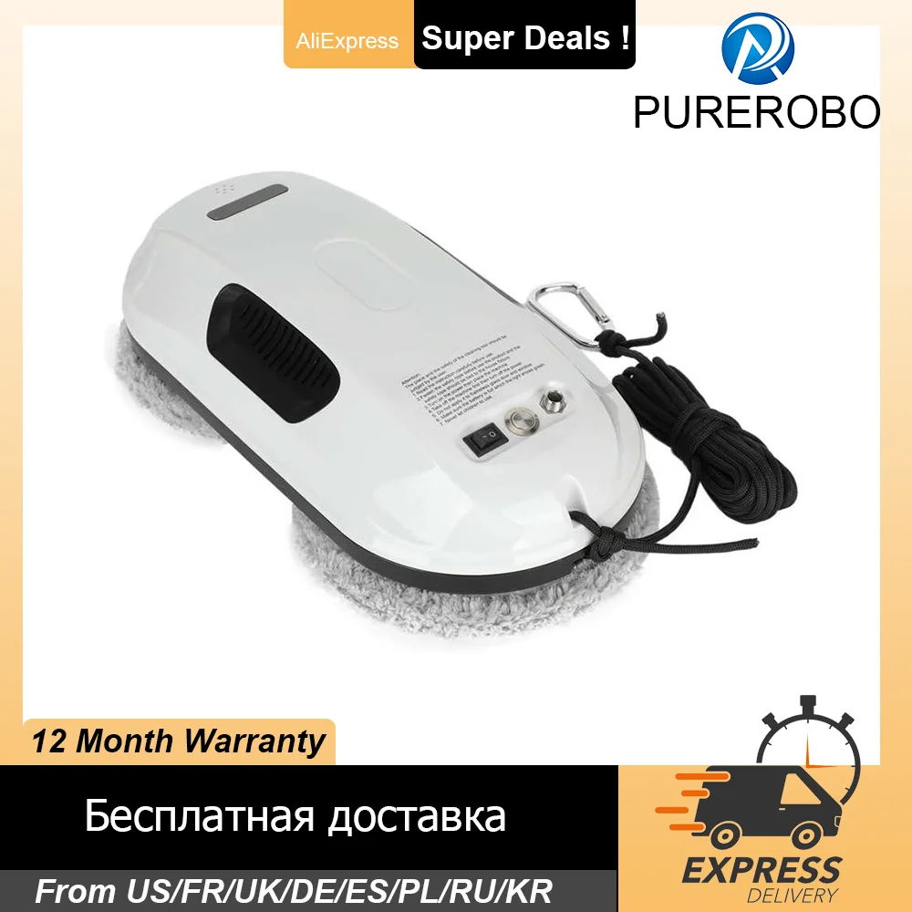 

Purerobo W-R4 робот-пылесос с высокой степенью всасывания чистый анти-падение приложение дистанционного управления оконное стекло робот-пылесос