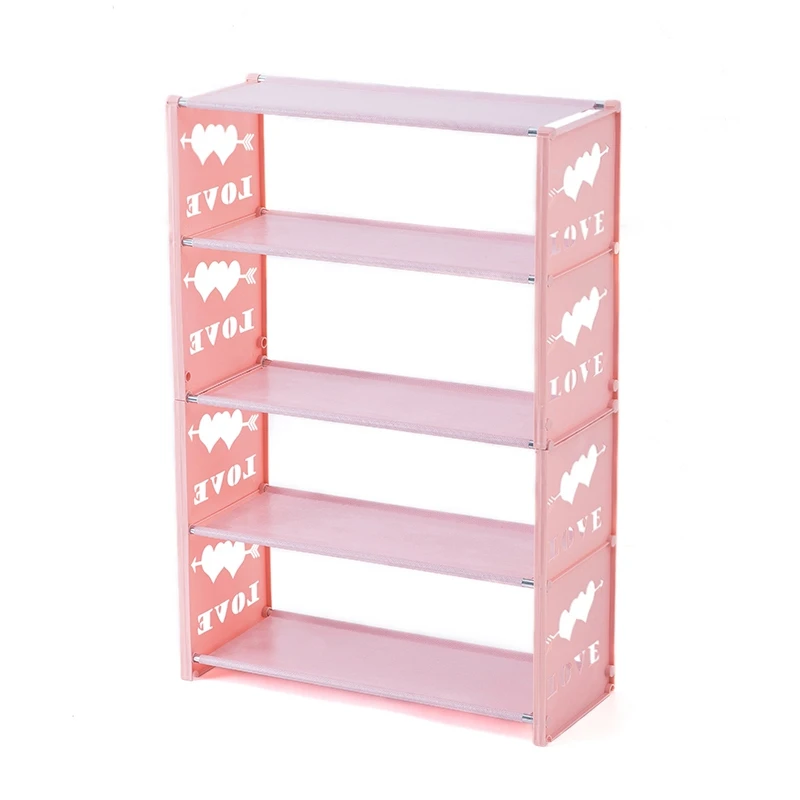 Pink 5-layer Новое поступление, обувь для хранения, складная подставка, обувь, полка из нетканого материала, обувь для хранения, Zapatero Organizador De Zapatos - Цвет: Pink 5-layer