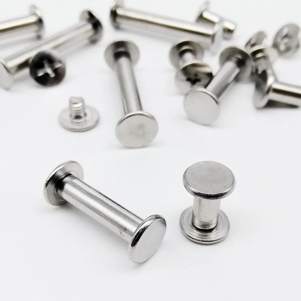 5/10X M5x6-60mm 304 кожаный ремень из нержавеющей стали для скрапбукинга альбома записей