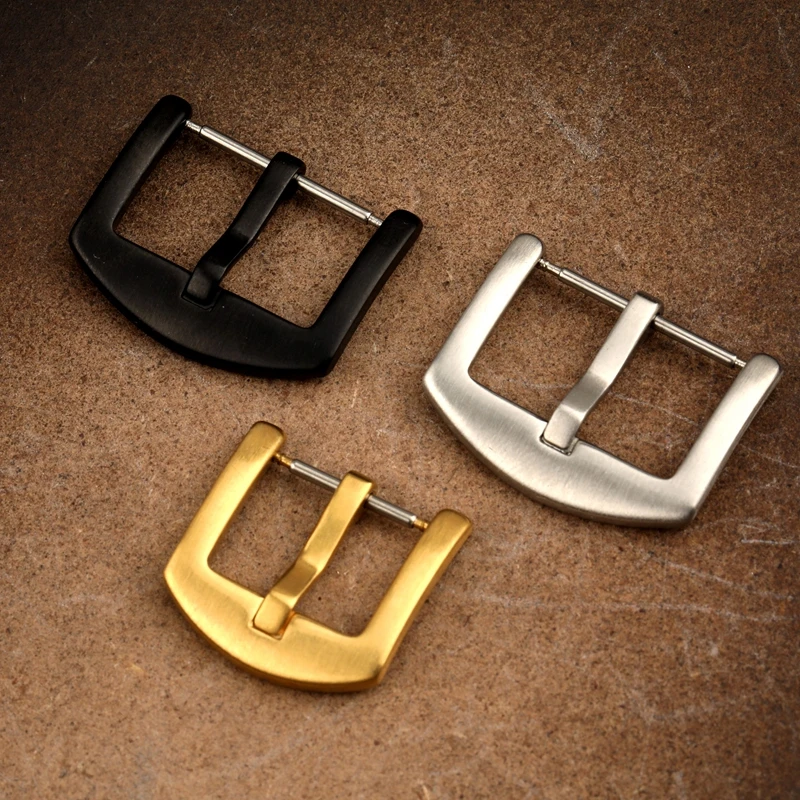 Steel Leather Strap Buckle 18MM / 20MM 22MM/24MM Stainless Watch Gold /Silver Black Clasp Fast Delivery | Наручные часы