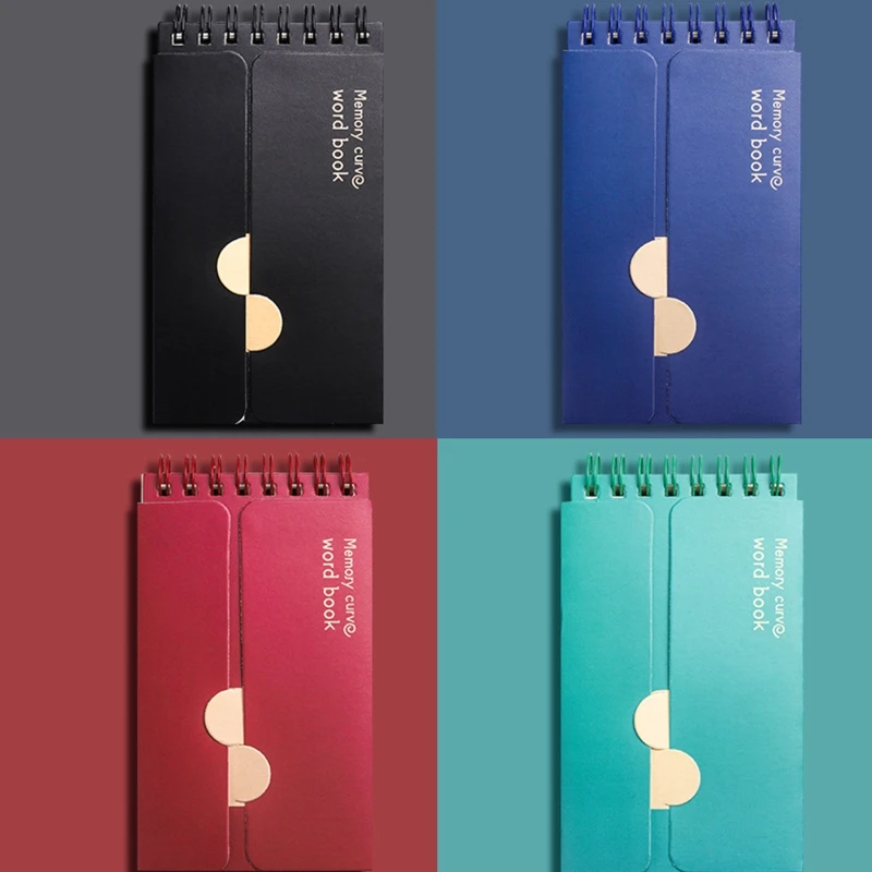 R9JA 4Pcs Words Memorizing Books Pocket Notepad 3''x5'' piral Notebooks Kid Gift Sets | Канцтовары для офиса и