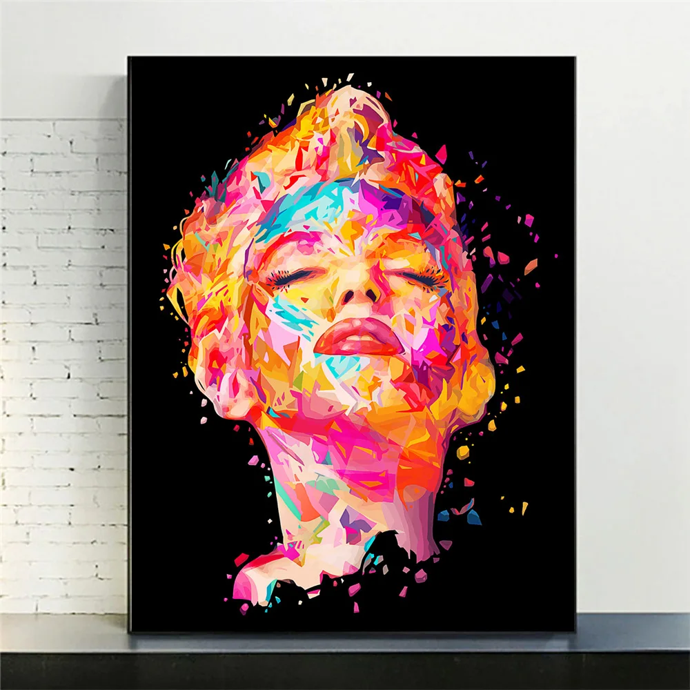 

Marilyn Monroe Graffiti Painting Prints and Poster for Wall Art Living Room Bedroom Home Decoration Abstract Canvas Painting