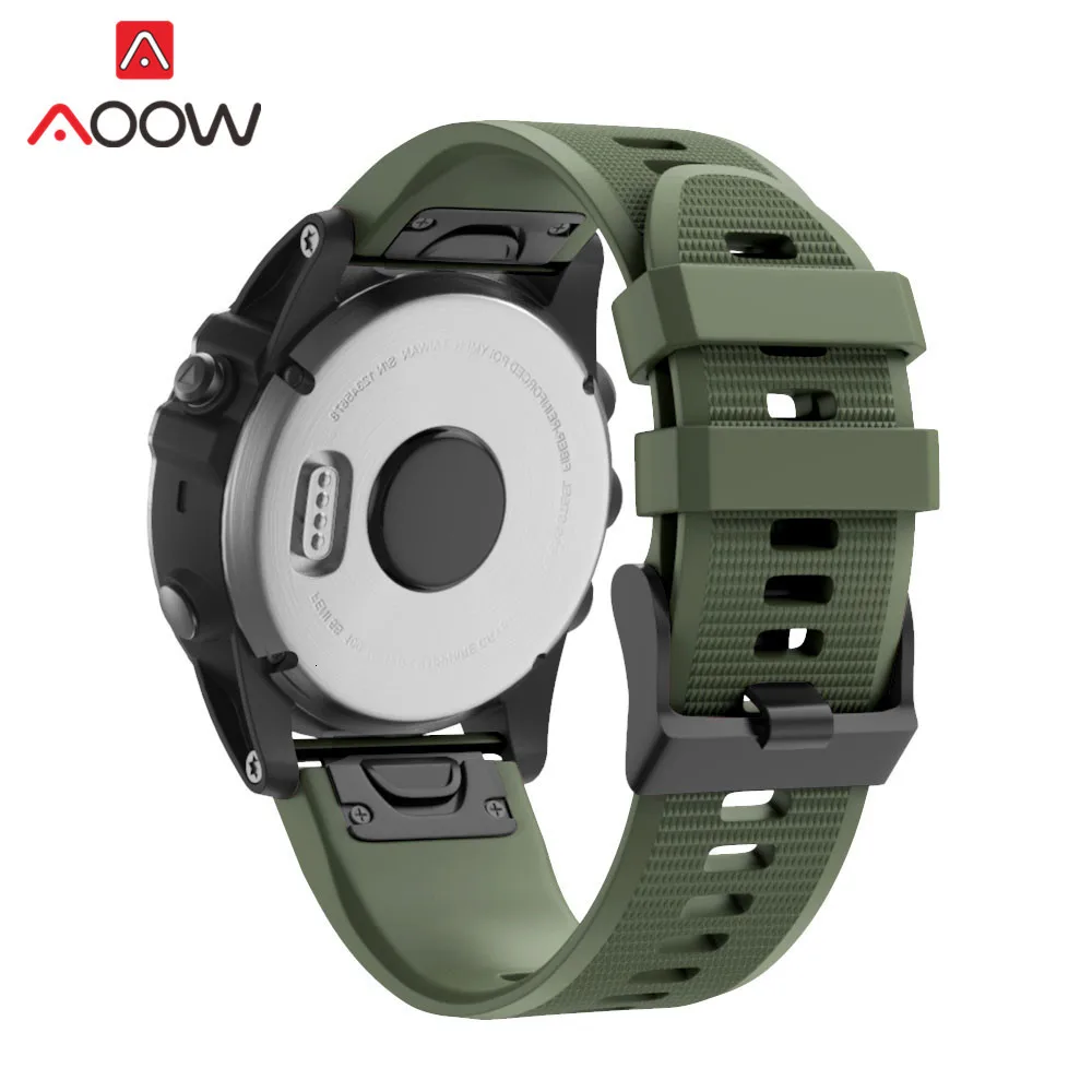 22 мм 26 мм силиконовый ремешок для часов Garmin fenix 3 HR fenix 5X fenix 3HR fenix 5 Plus быстросъемный сменный ремешок для браслета