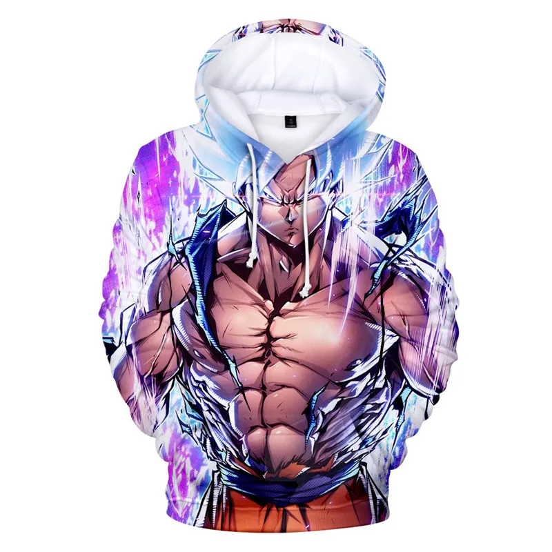 2019 аниме DBZ 3D принт забавные толстовки мужские/женские с капюшоном Dragon Ball Z Super Saiyan