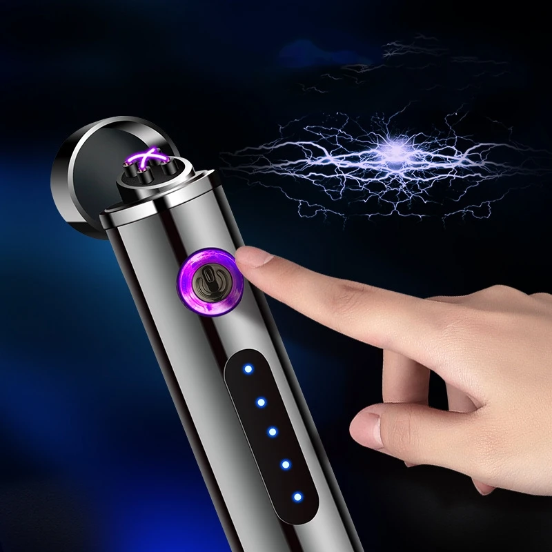 

Electric Metal Lighters Smoking Windproof Dual Arc Plasma Rechargeable USB Lighter hqd Disposable Cigarette Men Gadgets