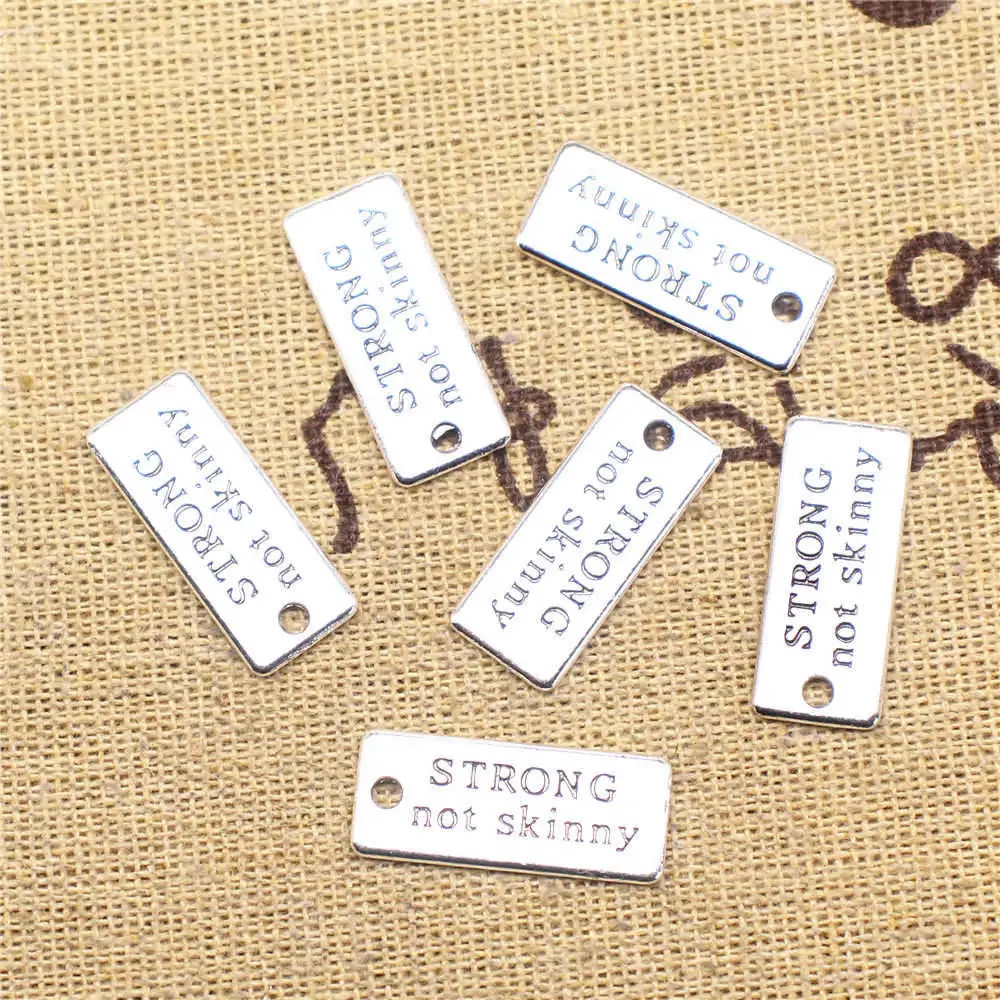 

Подвески для пар 9x22 мм, подвески с табличкой, античное серебро, 10 шт.