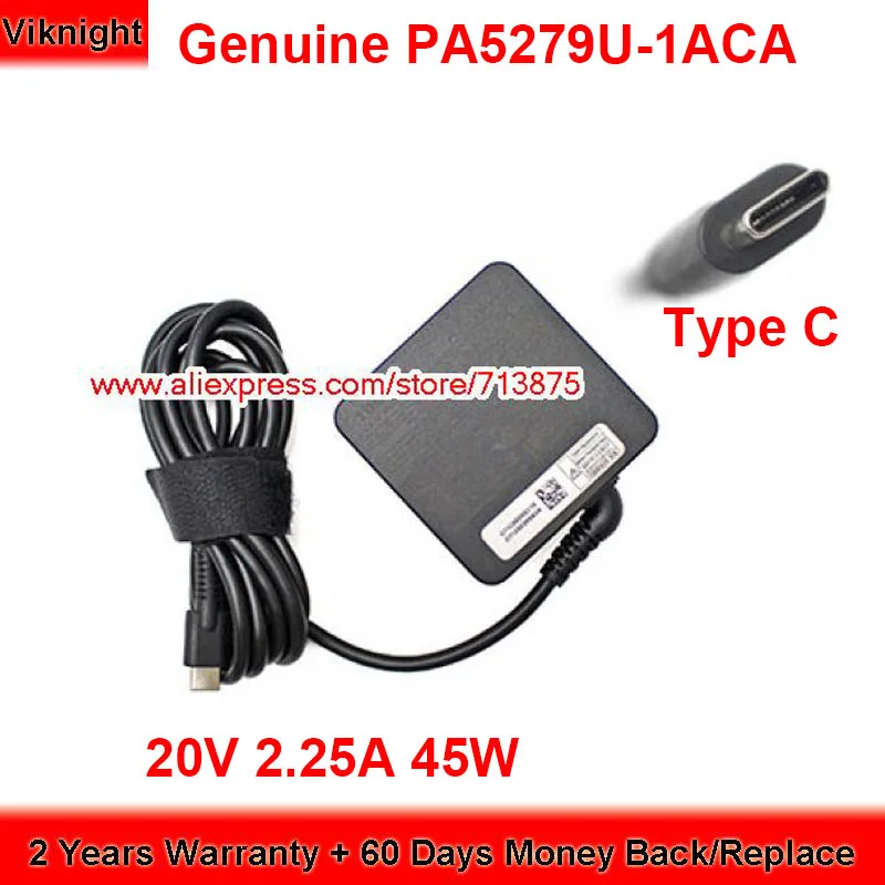 Натуральная PA5257U 1ACA 20V 2.25A Тип C адаптер переменного тока PA5257E 1AC3 для Toshiba TECRA X40 D 149