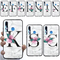 for huawei honor 20 litehonor 10 lite phone case soft tpu silicone white marble letters pattern ultra slim back cover