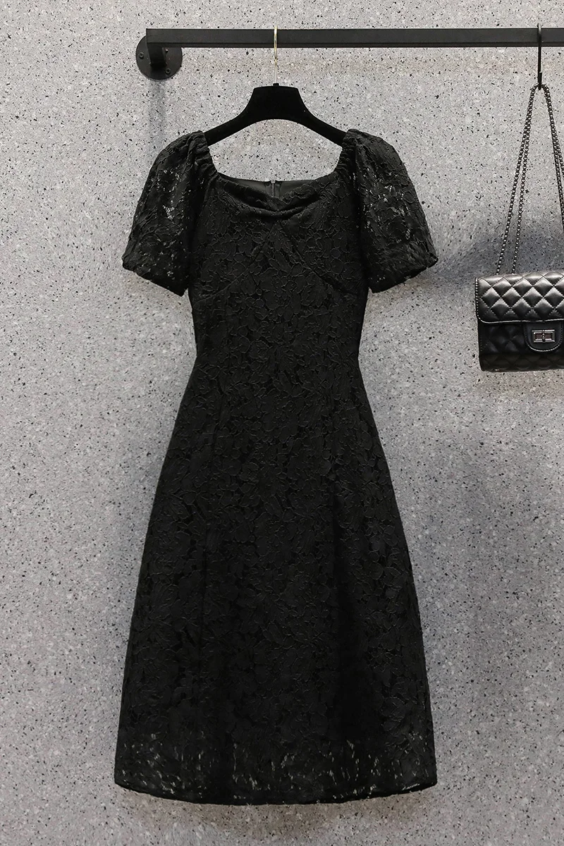 

Womens Black Lace Plus Size L-4XL Dress XL XXXL 3XL XXXXL Fat 100KG Woman Ladies Wear Party Cocktail Birthday Sexy Dress Clothes