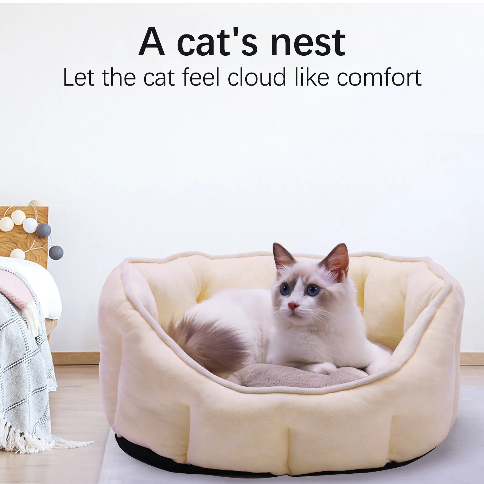 

Pet Cat Winter Warm Bed Soft Foldable Sleeping Mat Pet Bed Cat Cama Para Gato Cat Accessories Panier Pour Chien