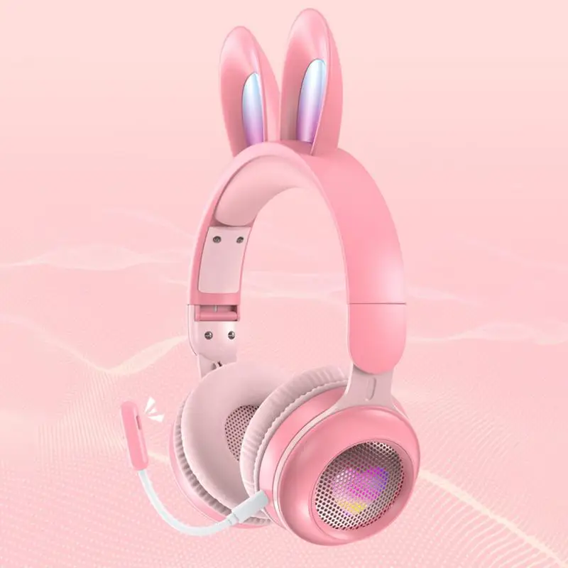 

Светящиеся беспроводные наушники Flash Light Rabbit Ear HIFI стерео с микрофоном гарнитура для девочек детский подарок Bluetooth-совместимость