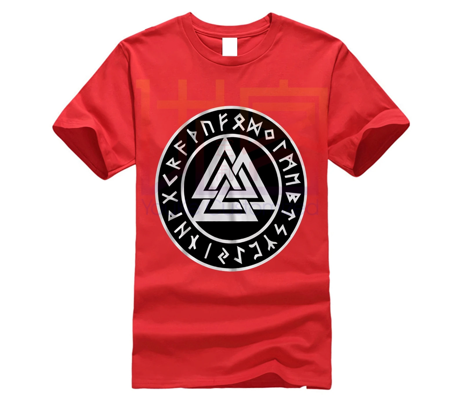 2018 Модные мужские летние топы Повседневная футболка северные 1 руны Викинги