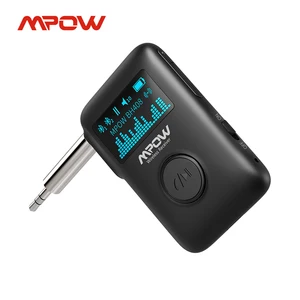 mpow bh408a bluetooth adapter wireless stereo receiver with display screen 12hrs playtime for music streaming car accessories free global shipping