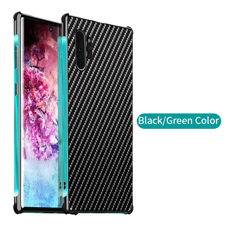 Green Тонкий чехол из углеродистой Металлической Рамки для Samsung Galaxy S8 S9 S10 Plus S10 E устойчивый к царапинам Прочный чехол для Galaxy Note8 9 10 Plus - Цвет: Green