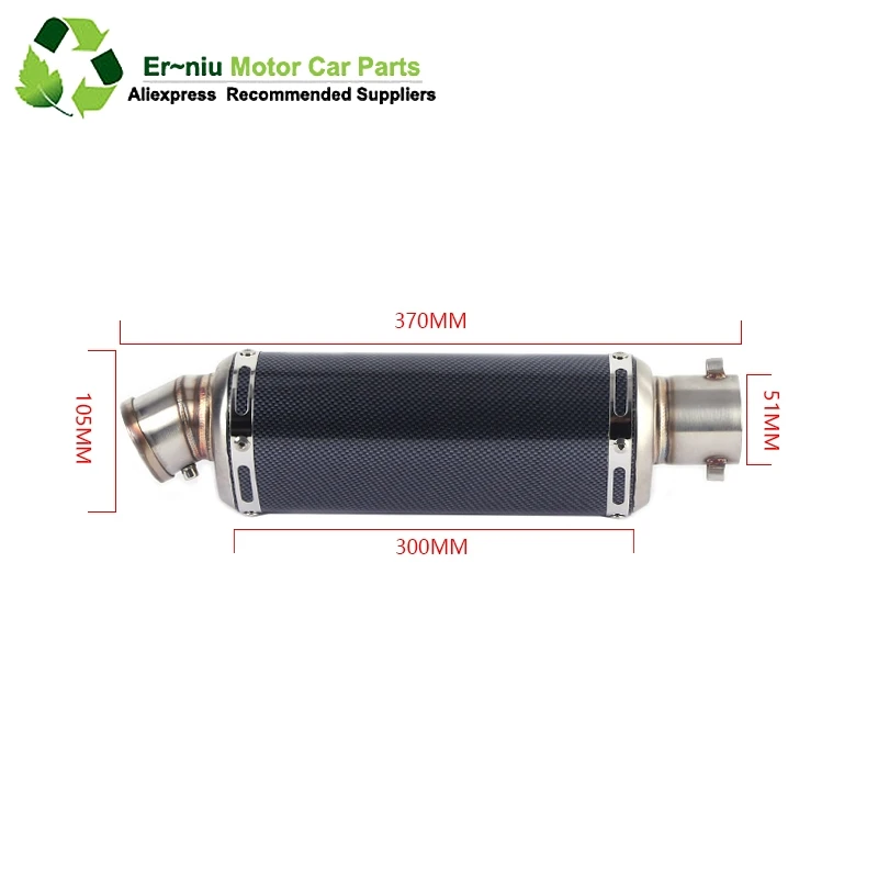 

Motorcycle Exhaust Muffler Link Pipe Carbon Fiber Exhaust Slip on Escape FOR HONDA NC700 NC700S NC700X NC750 NC750X 2012-2018