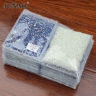 JUNAO оптовые красочные Фиолетовые AB стеклянные стразы объемные плоские обратные алмазные круглые кристаллы для ногтей без горячей фиксации аппликация из страз