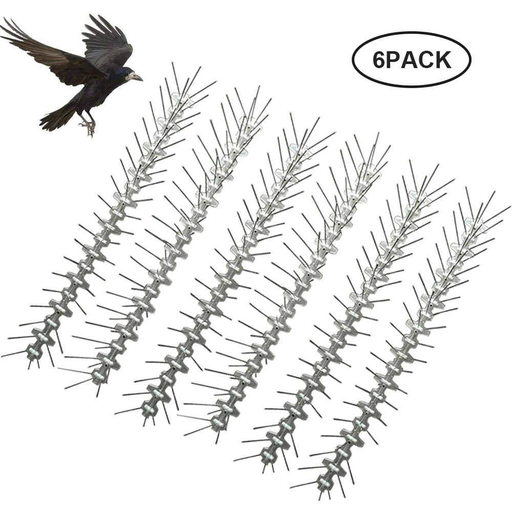 

50cm Stainless Steel Plastic Pigeon Bird Spikes Deterrent Anti Climb Wall Fence Bird-repeller Spike Strip Scarer Garden Supply