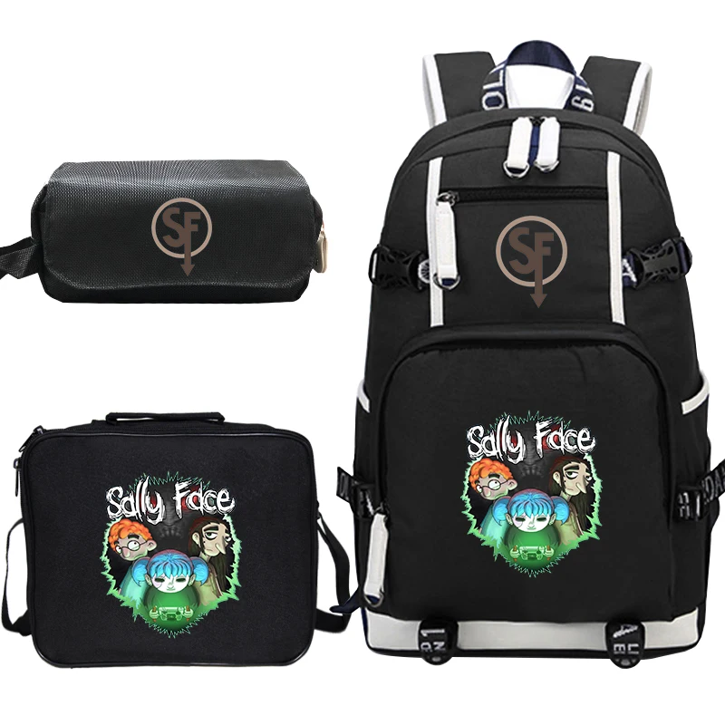 Рюкзаки Mochila Sally Face 3 шт./компл. чехол карандаш сумка для обеда детские школьные