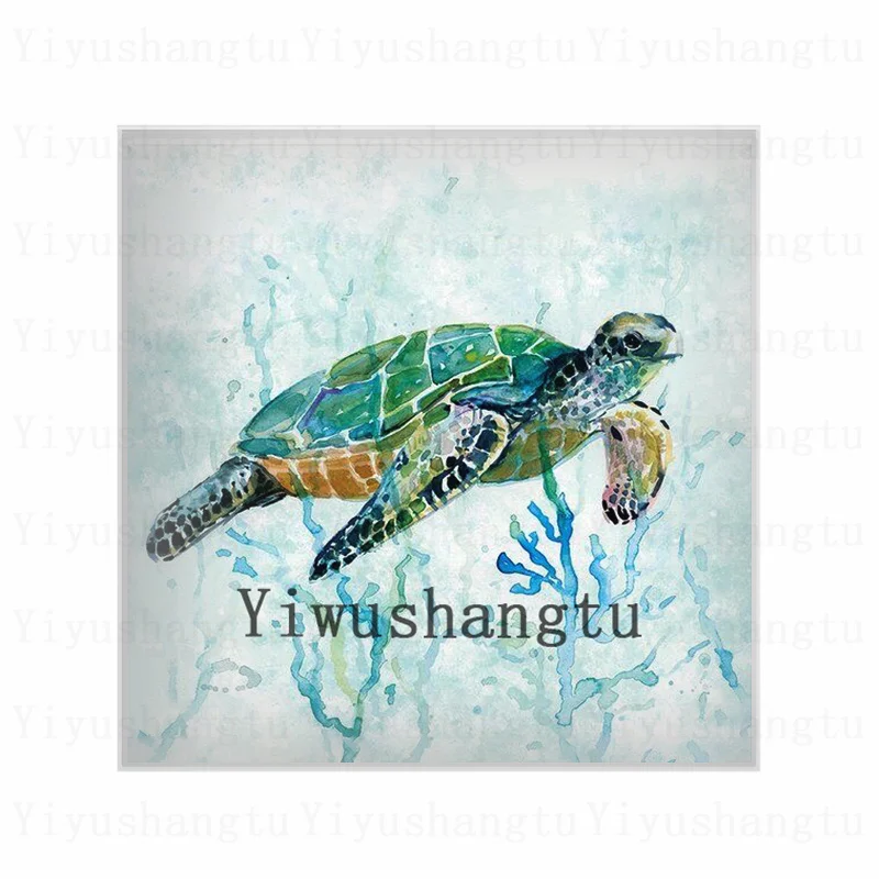 Винтажный Морской животный рисунок черепаха гиппокампа 12 мм/20 мм/25 мм/30 мм