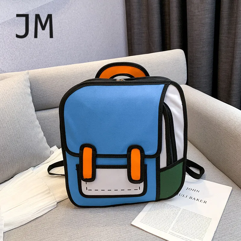 Дикий японский Зачарованный мультфильм Простой 3D мужская сумка девушка Ins рюкзак