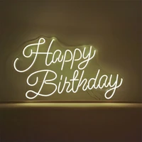 ohaneonk custom neon light sign of happy birthday lamp for party wall art letter design home bar led light personalized