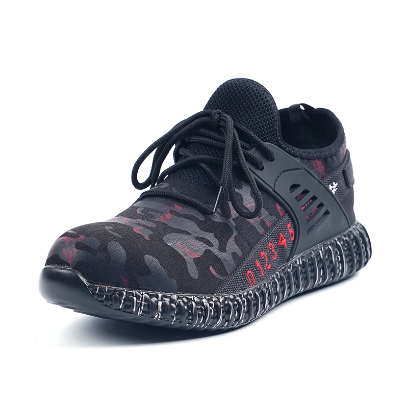 Зимние мужские бархатные защитные рабочие ботинки для легкого веса со стальным