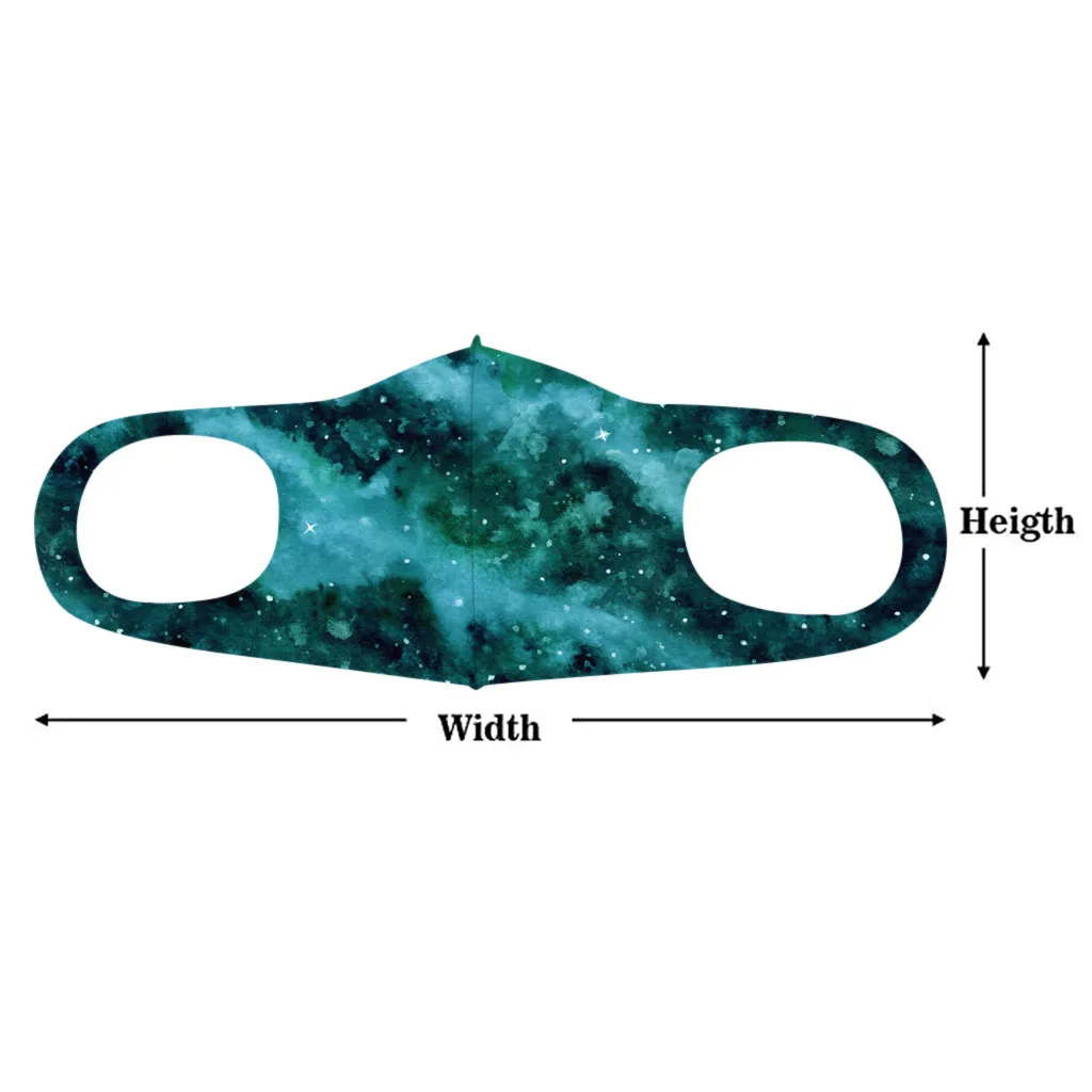 

5PCS Fashion Colorful Starry Sky Galaxy Prints Mouth Mask For Adults Outdoor Dust Protection Face Mask Washable funda mascarilla
