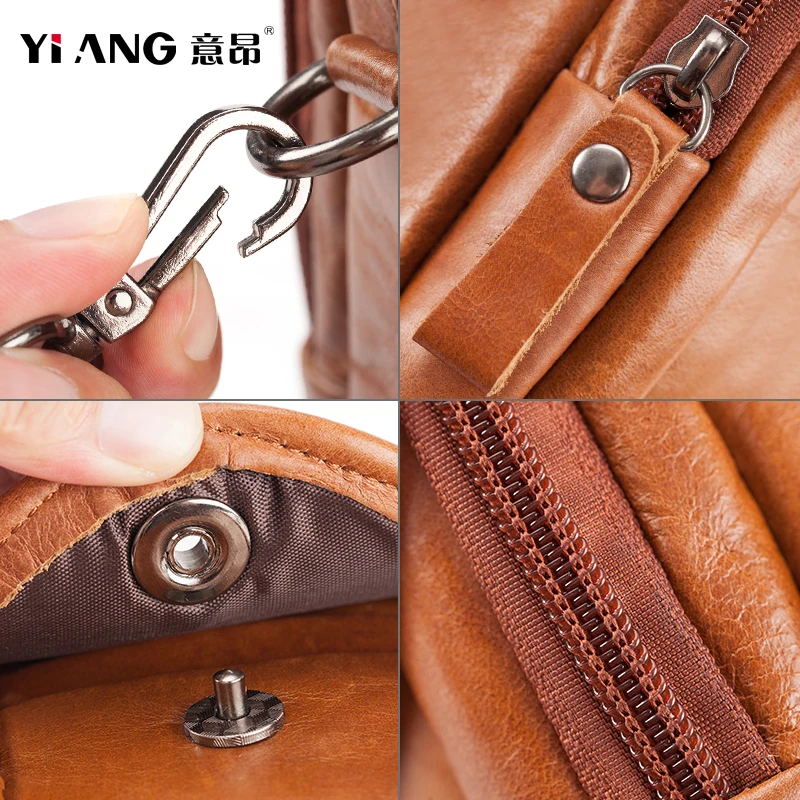 Сумка на плечо мужская из натуральной воловьей кожи забавная сумочка кросс-боди