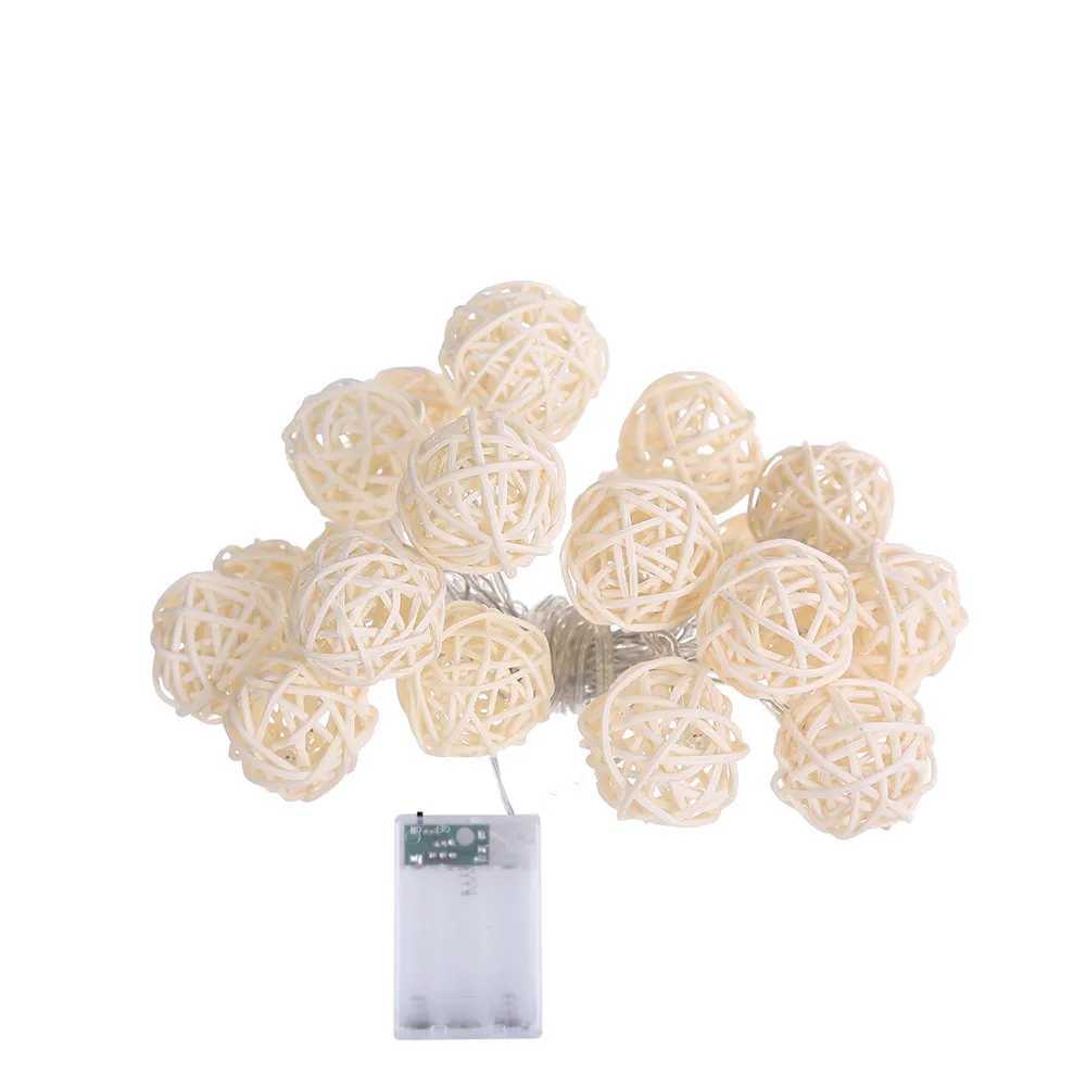 Яркий свет украшения свадебных мест 30 светодиодный цвет Ротанговые шарики