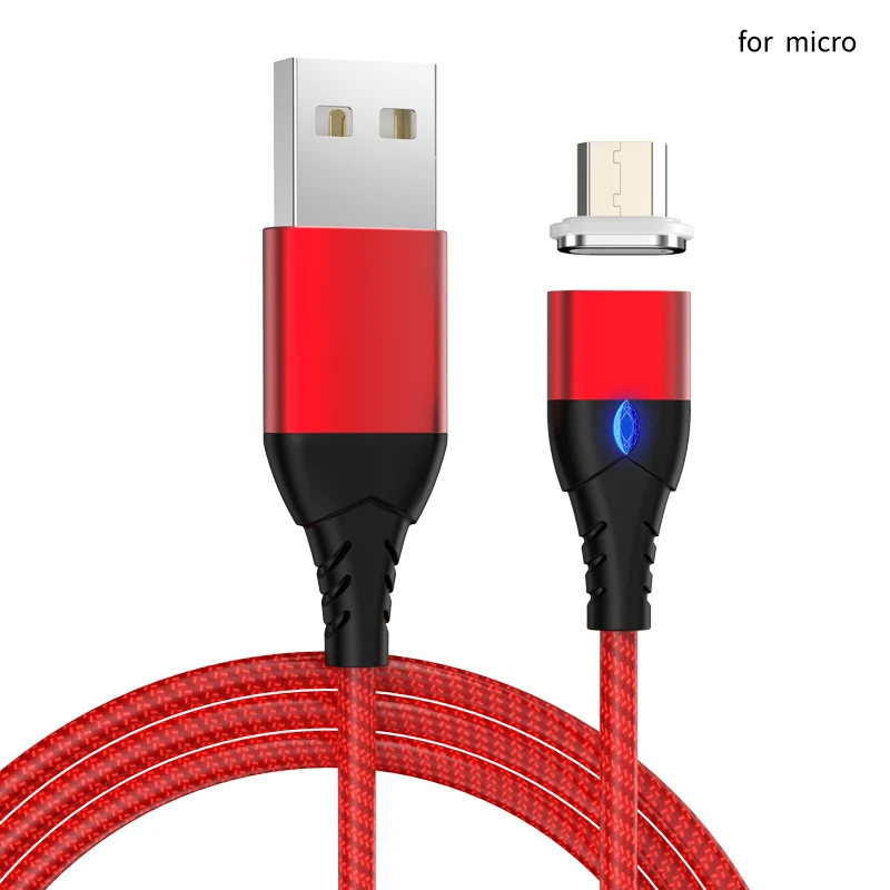 1.5m red micro Tongyinhai Micro USB кабель Магнитный USB C Тип быстрой зарядки шнур для передачи данных для huawei 3A быстрое зарядное устройство магнитный разъем - Цвет: 1.5m red micro