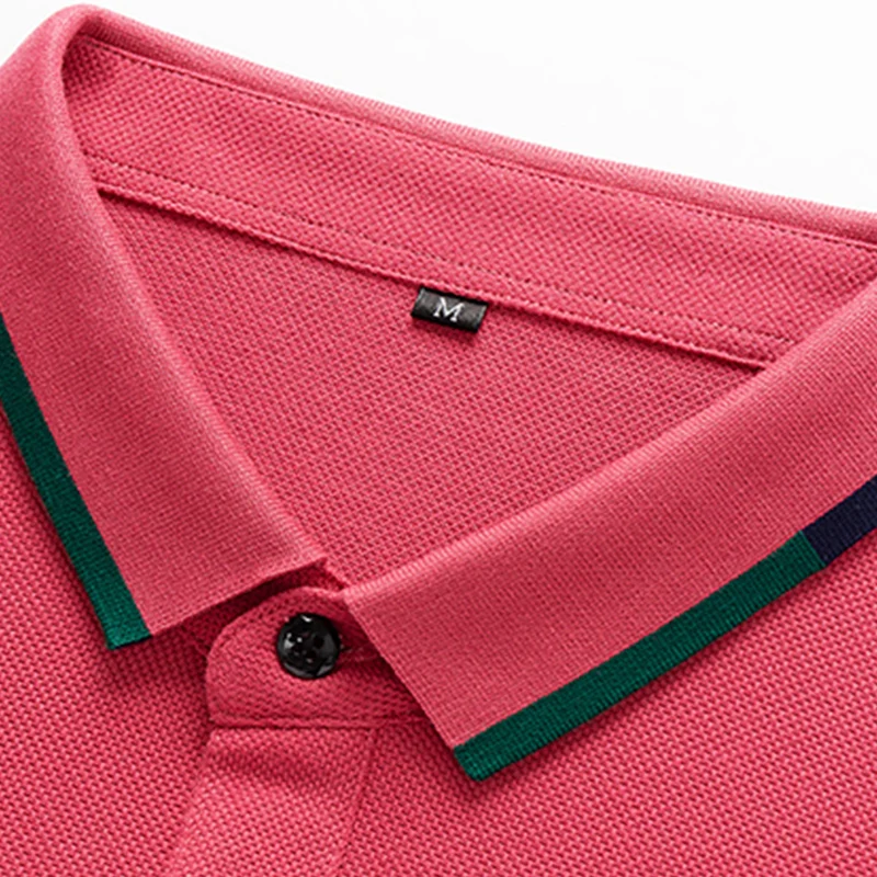 

Lapel Knitted POLO Shirt Spring and Summer New Style Pure Color British Fashion Men's Cotton Polo Shirt Men's Embroidery