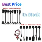 АДАПТЕРНЫЕ кабели для delaksi vd ds150e cdp OBD2 OBD Автомобильный диагностический интерфейс полный комплект 8 кабелей для автомобилей и грузовиков