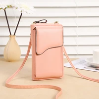 ladies shoulder purse messenger bags crossbody bag long leather wallet cell phone pocket small card holder for women bolso mujer