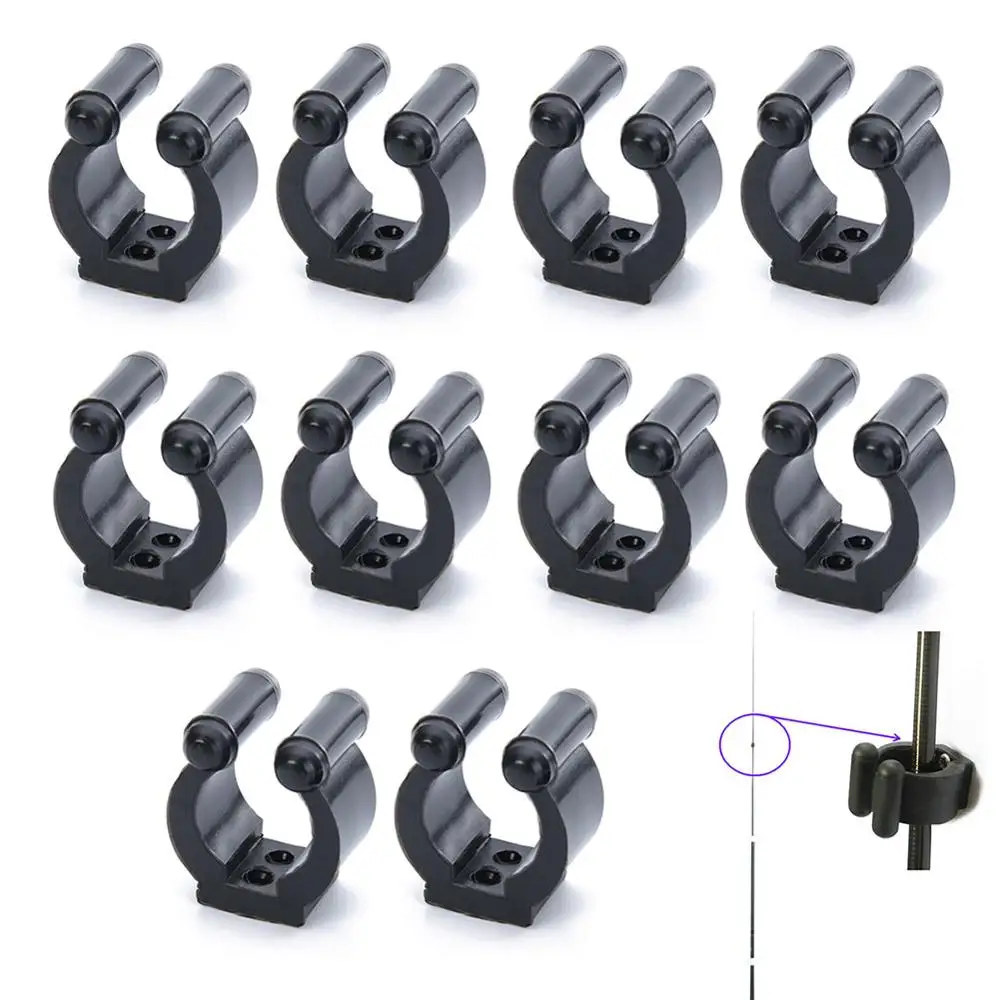 

20Pcs/Set Plastic Club Clip Fishing Rod Pole Storage Rack Tip Clamps Holder Clips Pool Cues Exhibition Clip