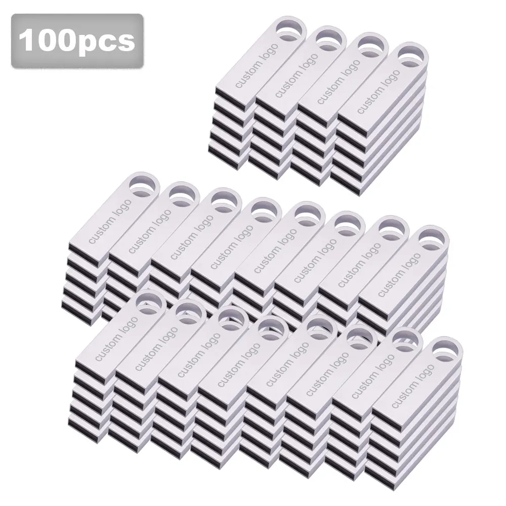 

100 шт./лот, Водонепроницаемая мини-флешка, 32 ГБ, 16 ГБ, Usb 2,0, флэш-накопитель, 64 ГБ, 8 ГБ, 4 Гб, дешевая карта памяти, металлическая флешка