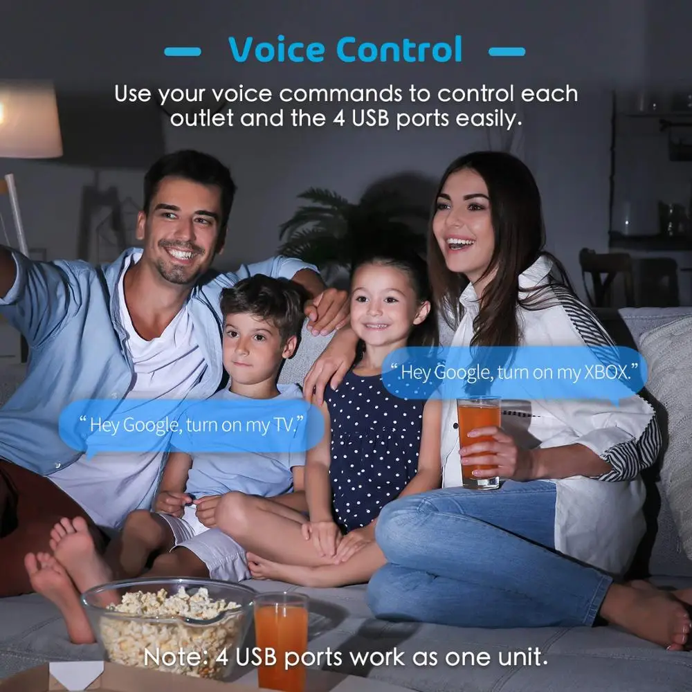 Smart WiFi Surge Protector,Power Strip, Alexa& Google Assistant& IFTTT Supported, App Remote Control Meross MSS425F EU/JP
