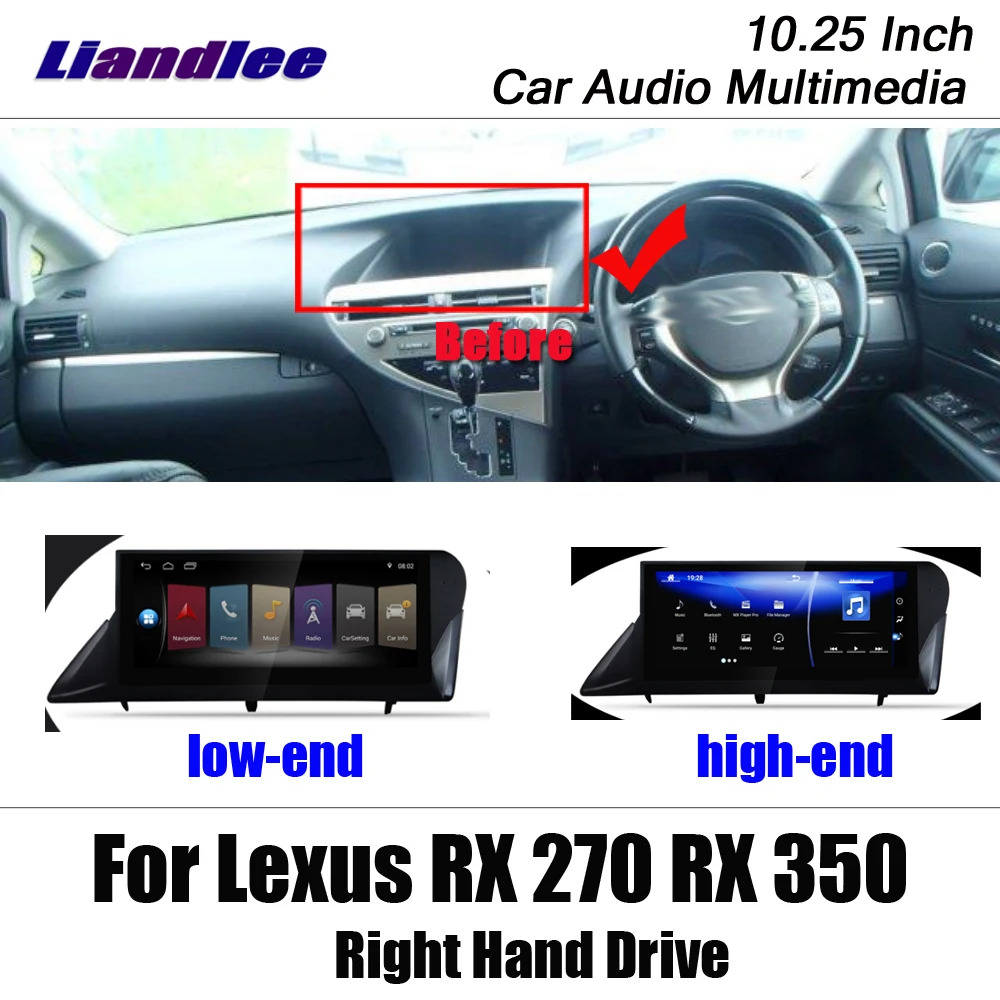 

Автомобильная Мультимедийная система для Lexus RX (AL10) 2008-2015 RX350/RX450h Android Aarplay радио GPS-навигатор плеер HD экран
