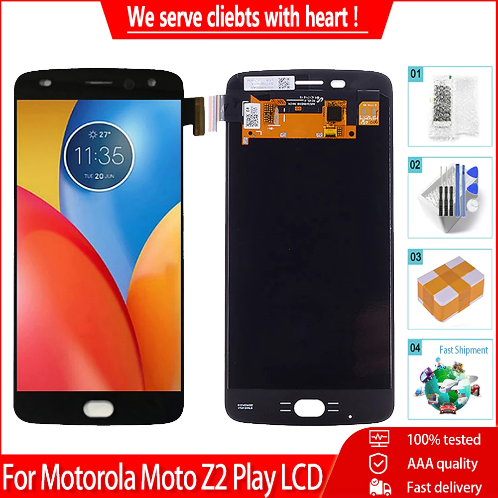 AMOLED-экран 5 дюйма для Motorola Moto Z2 Play ЖК-дисплей с сенсорным экраном OLED