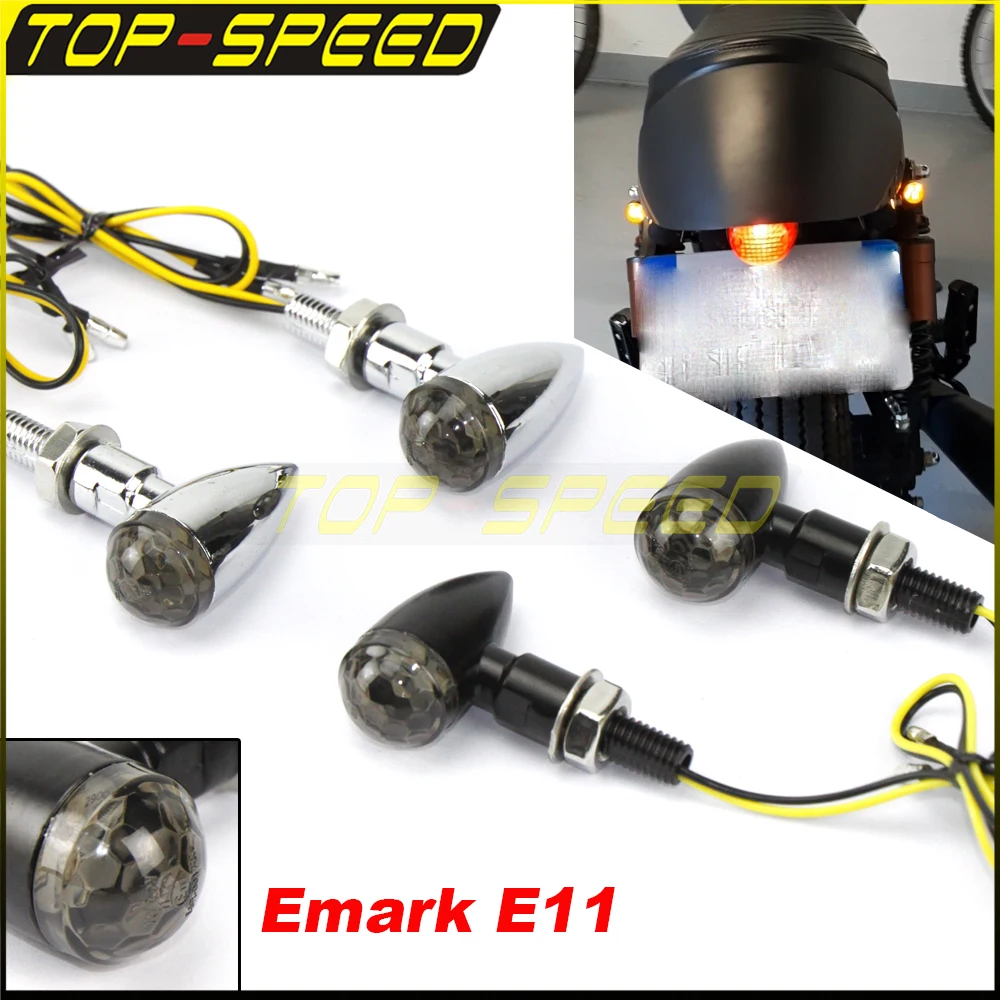 Спереди и сзади 4x 2x микро светодиодный пули указатель поворота светильник Винтаж