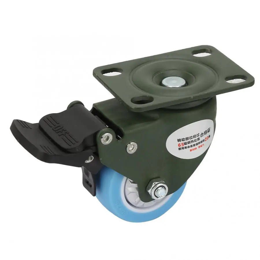 Марганцевая Стальная скоба 2 дюйма роликовые колеса колесики из ТПУ поворотное