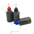 5 шт. 30 мл Squeeze черный PE пипетка пустые бутылки с металлическими колпачки для игл Пластик флакон для жидких мягкие банки