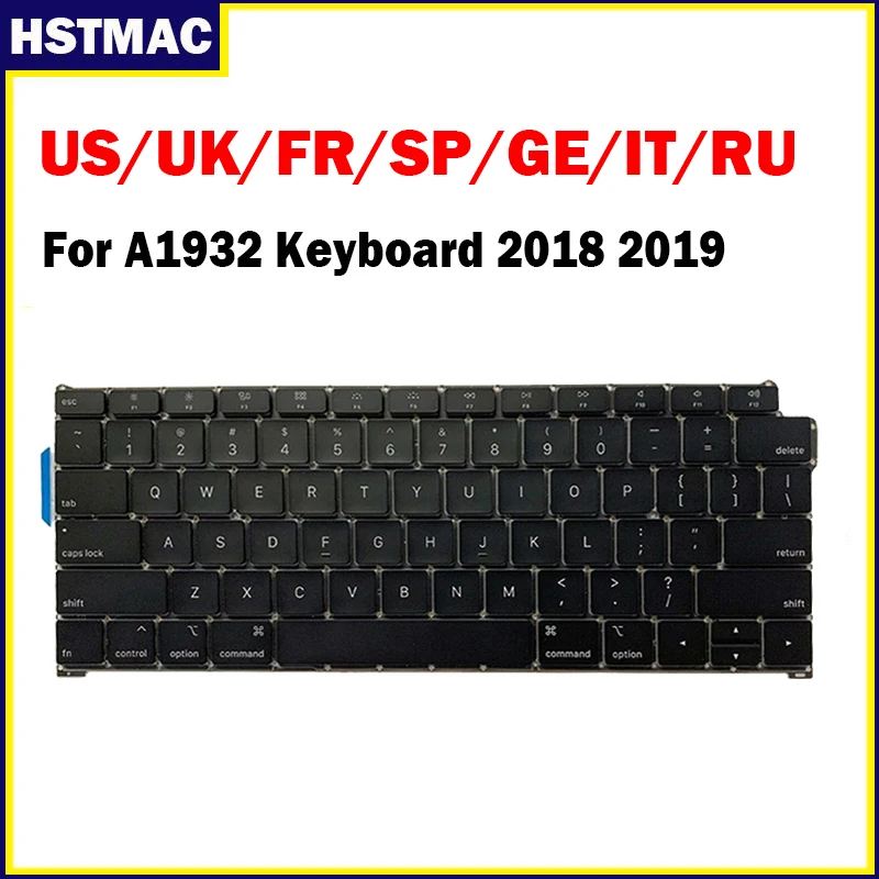 Ноутбук A1932 Клавиатура Немецкий Французский Испанский Итальянский Русский для MacBook Air 13.3&quot GER SP UK US 2018 2019 EMC 3184 on.