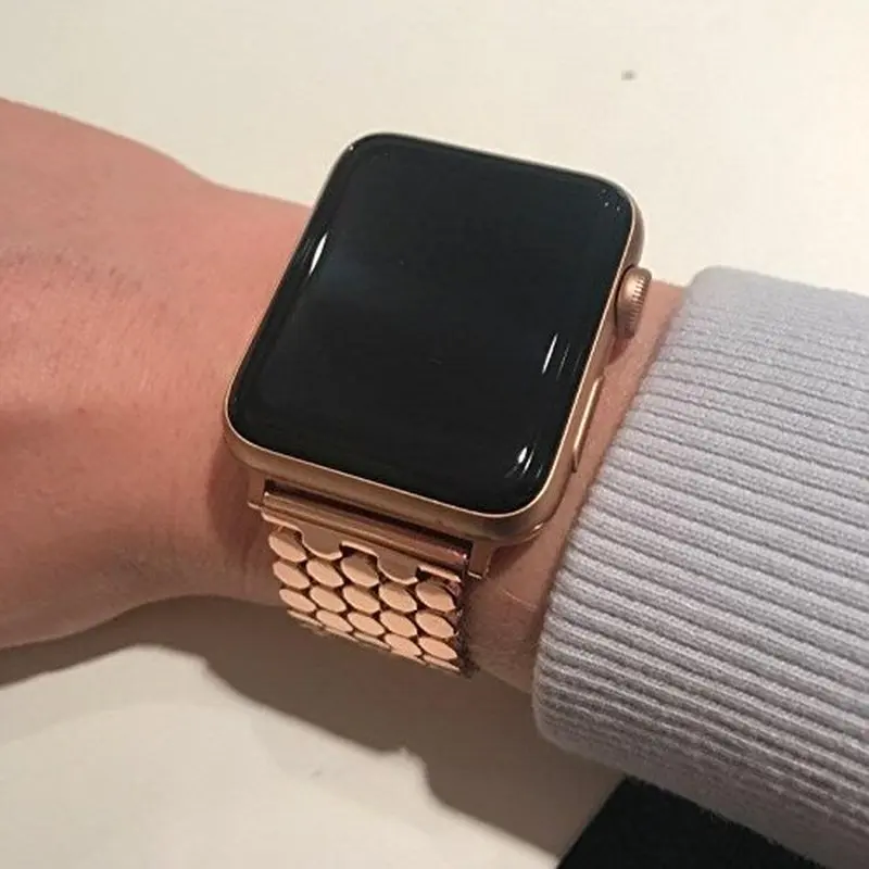 Браслет из нержавеющей стали ремешок для Apple Watch ремешок 40 мм 44 мм ремешок для Apple Watch 42 мм 38 мм iwatch 5 4 3 2 1 Аксессуары