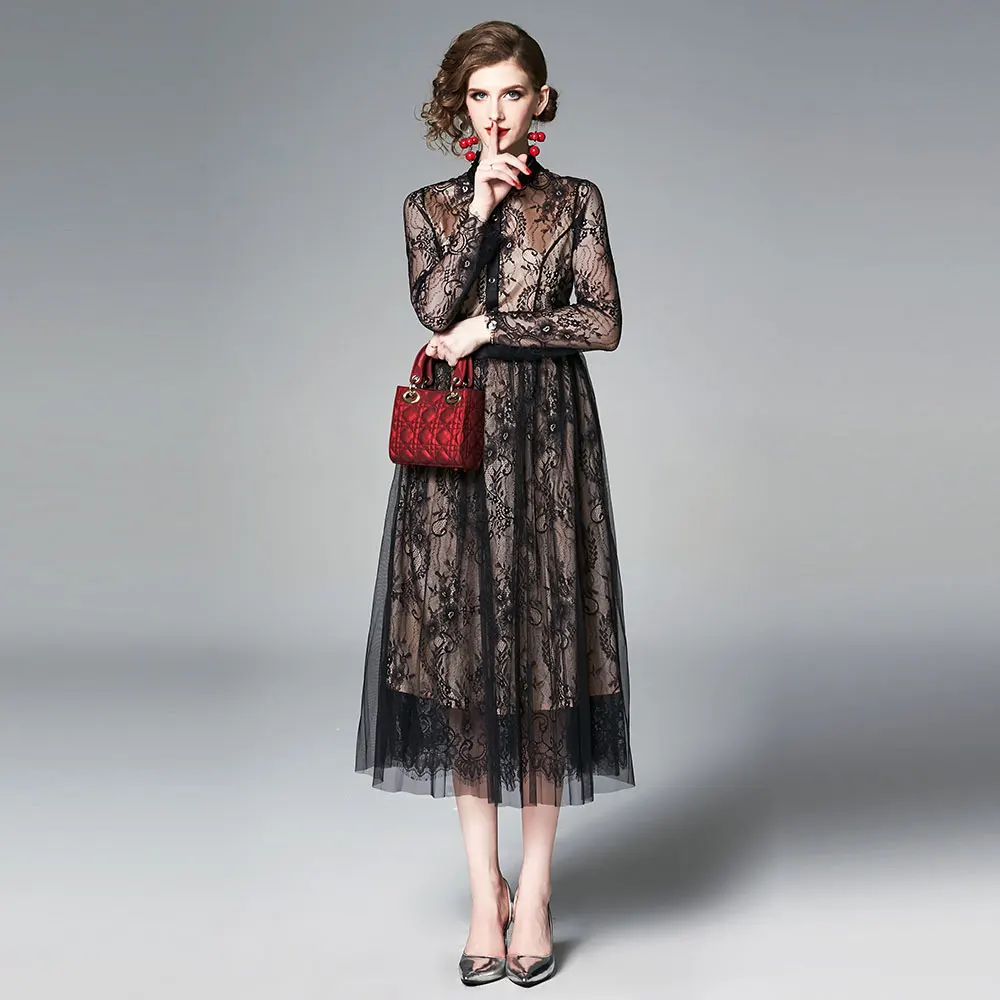 Женские Элегантные вечерние платья в английском стиле Осеннее модное винтажное