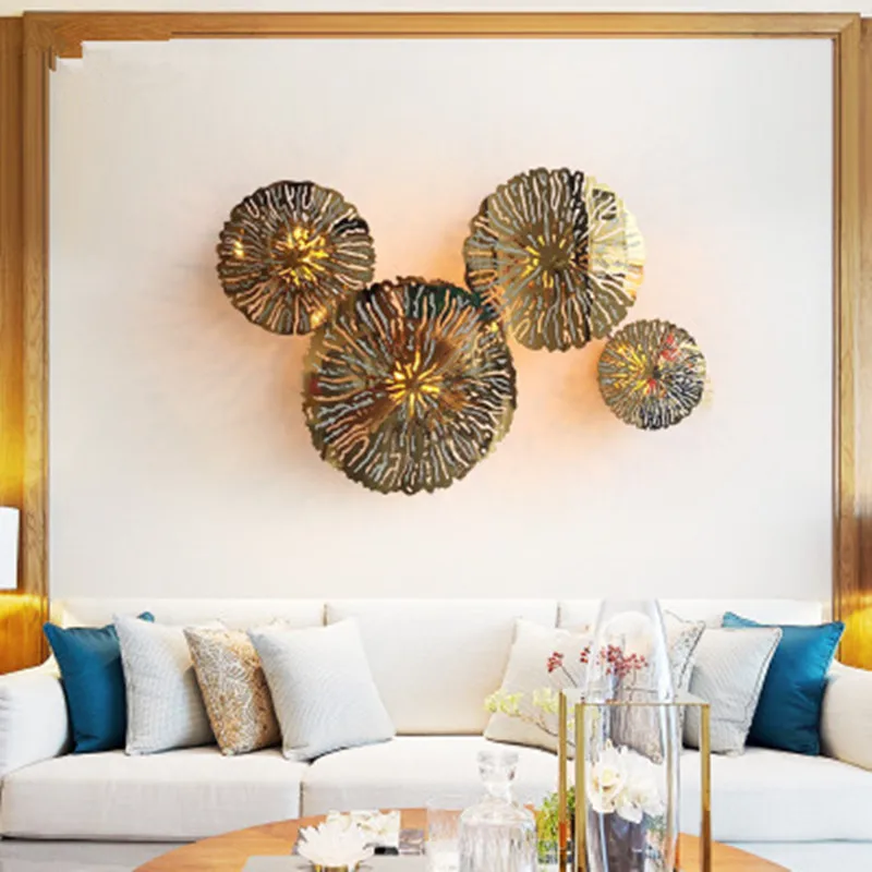 Скандинавский роскошный настенный светильник в виде лотоса особый декоративный