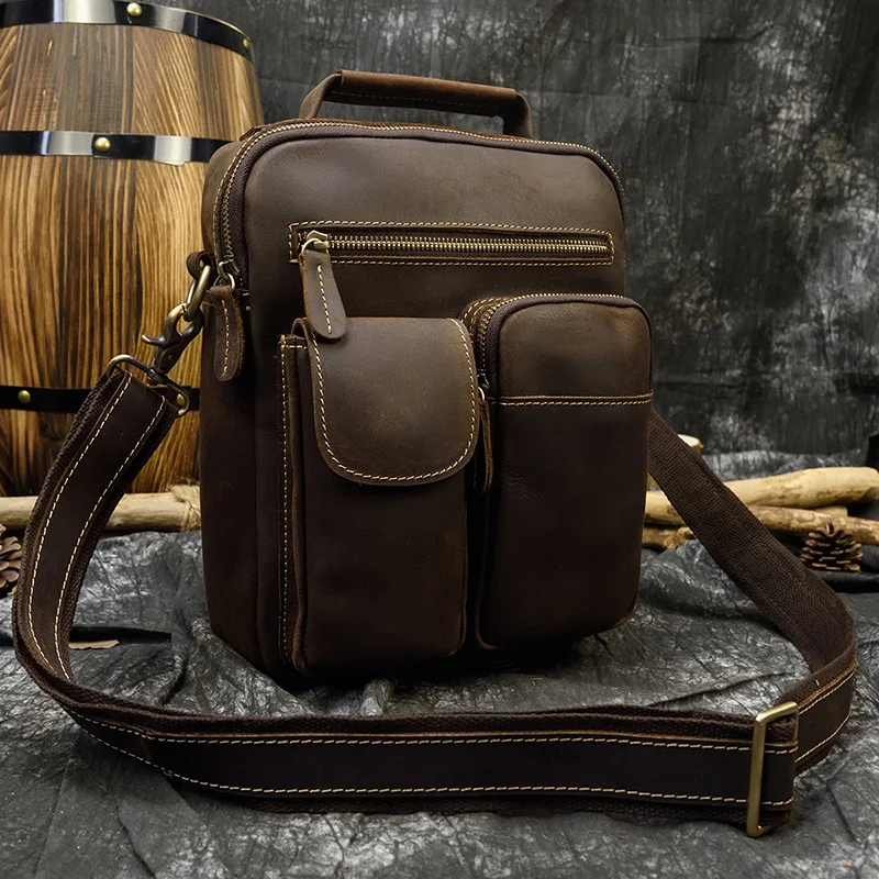 Лидер продаж 2021 модные мужские сумочки в стиле ретро сумка на плечо из