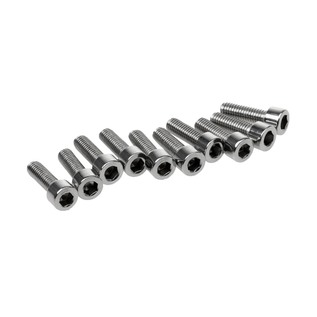 10 велосипед бутылки воды клетка держатель болтов M5 * 15 нержавеющий резьбовой