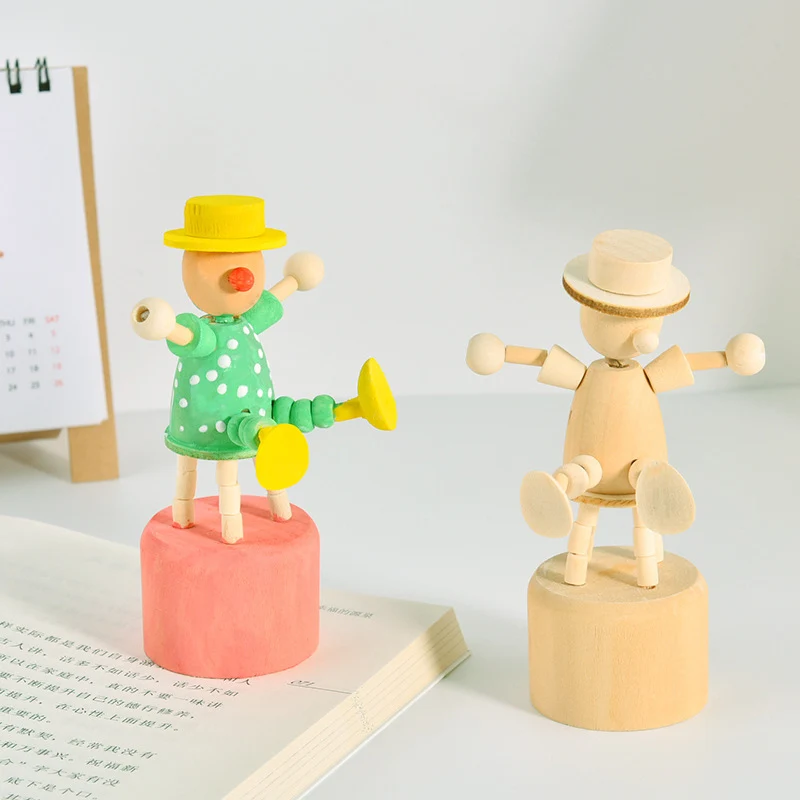 Подвижные фигурки кукол из мультфильма деревянные декоративные статуэтки