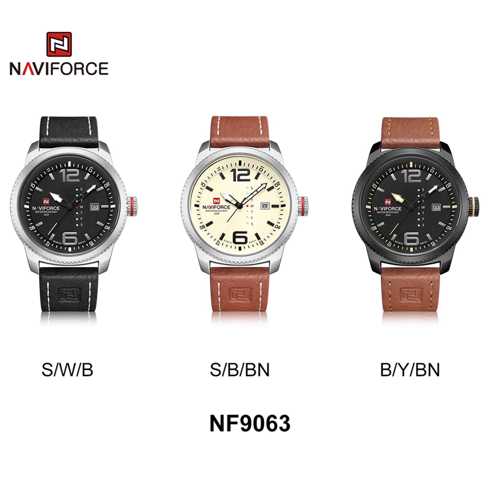 Часы наручные NAVIFORCE Мужские кварцевые брендовые Роскошные спортивные в стиле