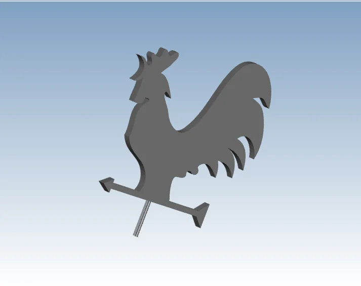 

Golden Rooster Vane 3D printing service rapid prototyping according to your design file ST104